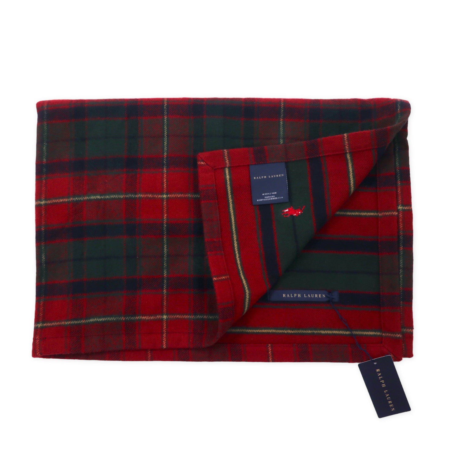 RALPH LAUREN Cambridge Half Cotton Blanket Knee Red CHECKED Small Pony  Embroidery Unused – 日本然リトテ