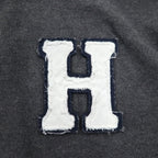 TOMMY HILFIGER 90年代 ラガーシャツ L グレー ネイビー コットン ロゴワッペン