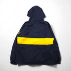 90s USA Vintage Anorak Parka CHARLES RIVER ハーフジップ アノラックパーカー ナイロンジャケット L ネイビー IDEALジップ