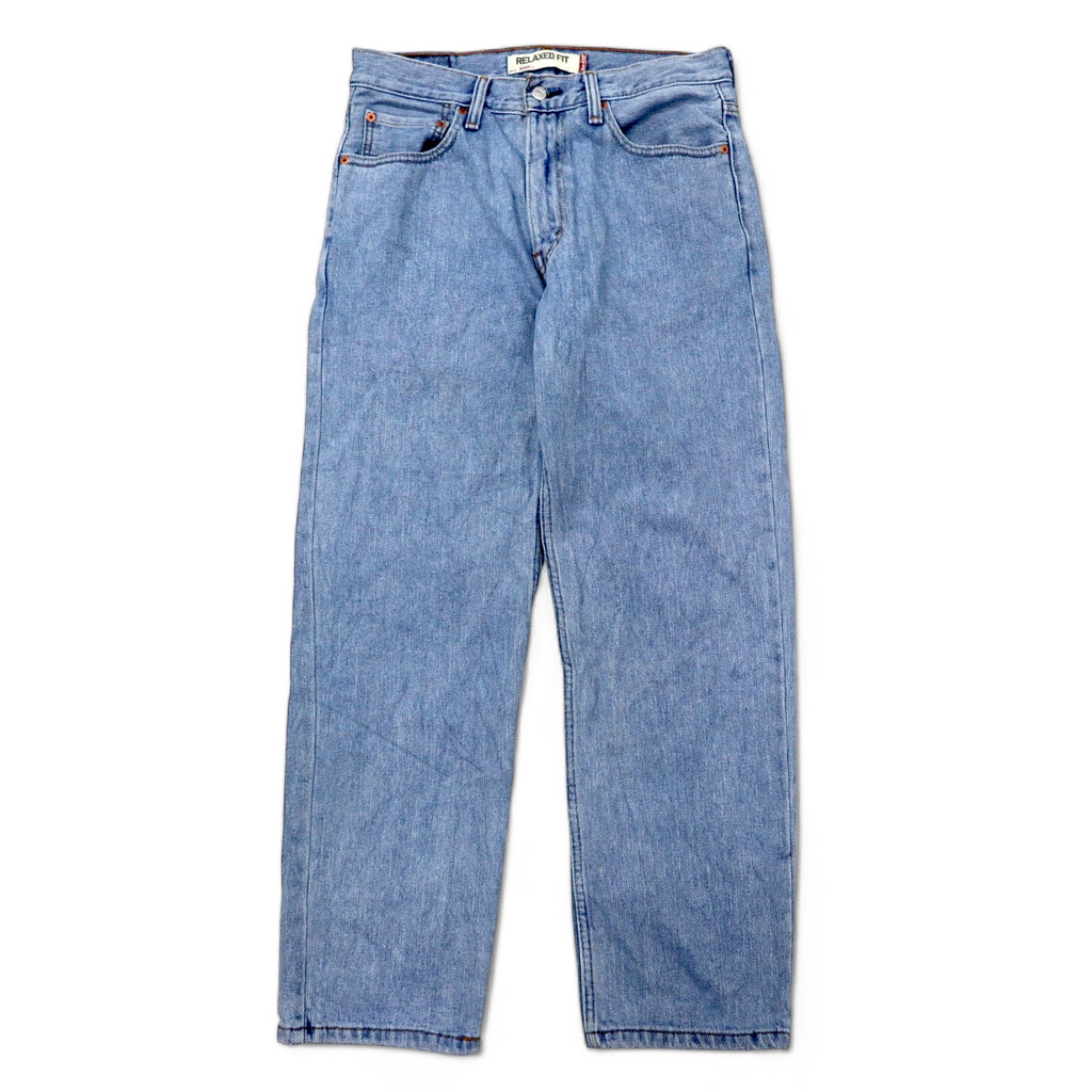 日本然リトテ-古着オンライン-Levi's 00年代 550 リラックス フィット テーパード デニムパンツ 32 ブルー アイスウォッシュ コットン ジッパーフライ USAライン 550-4834 レソト製-Levi's 00's 550 Relaxed Fit Tapered Denim Pants 32 Blue Ice Wash Cotton Zipper Fly USA Line 550-4834 Lesotho Made