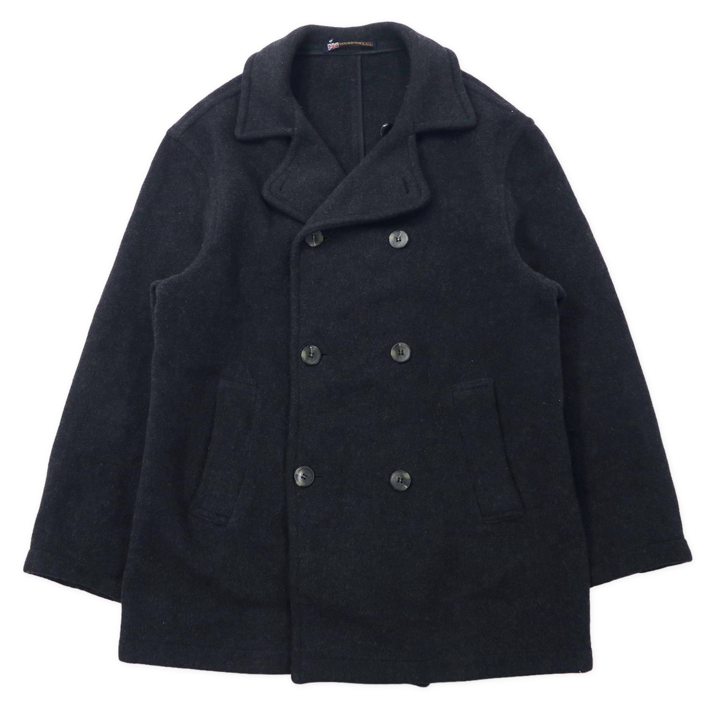 GLOVERALL England MADE Double Melton Coat P Coat L Gray Wool