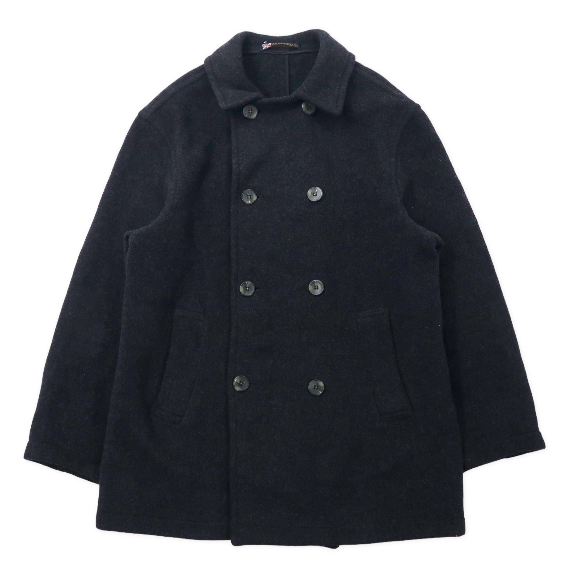 GLOVERALL Made in England Double Melton Coat P Coat L Gray Wool
