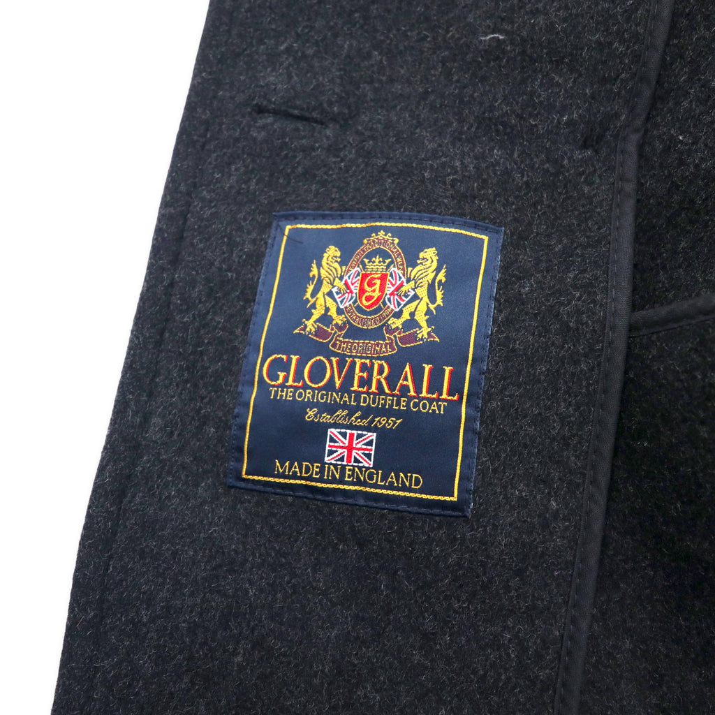 GLOVERALL Made in England Double Melton Coat P Coat L Gray Wool