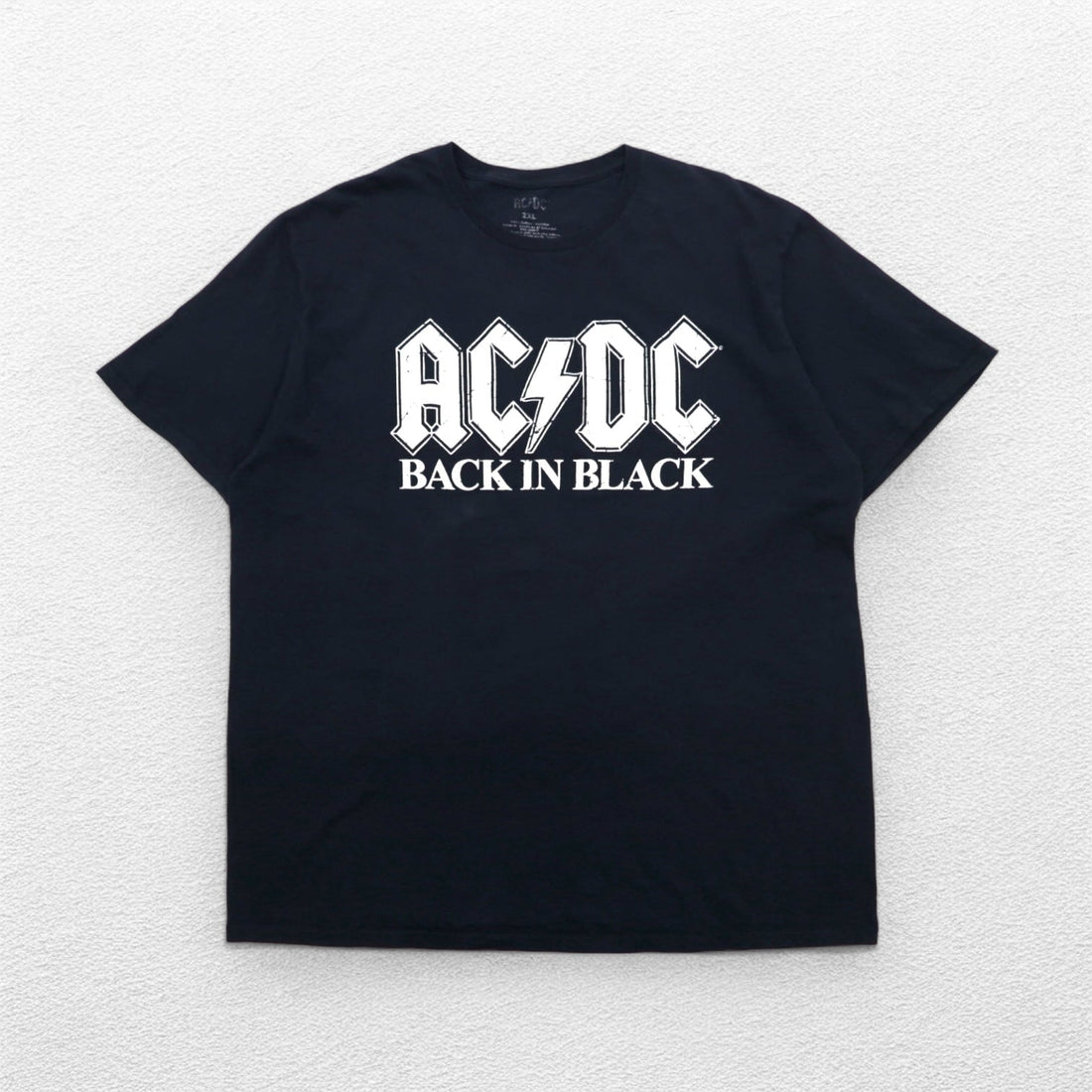 AC/DC ロック バンド Tシャツ 2XL ブラック コットン BACK IN BLACK