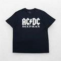 AC/DC ロック バンド Tシャツ 2XL ブラック コットン BACK IN BLACK