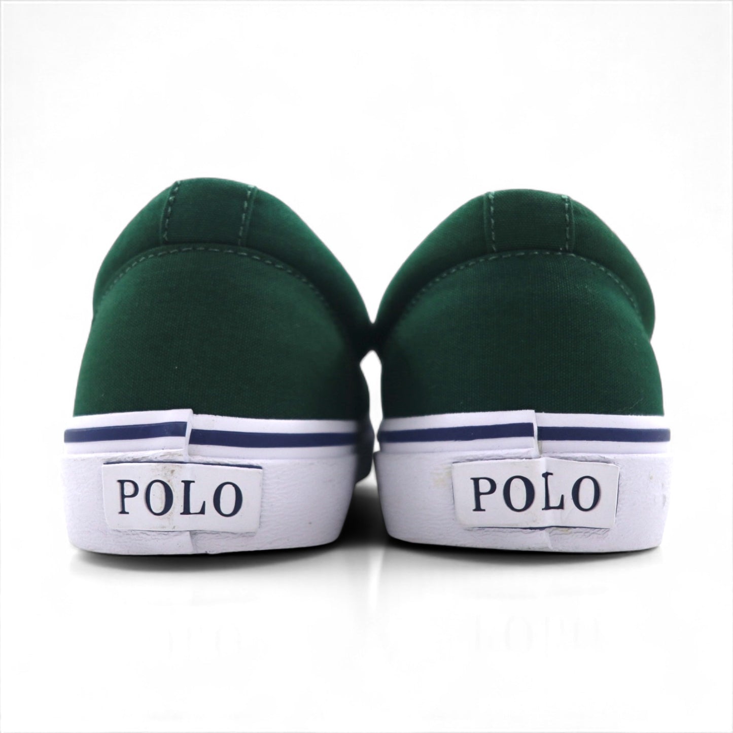 Polo Ralph Lauren スリッポン ローカットスニーカー 28cm グリーン キャンバス KEATON-SLIP 1087 ポロベア 未使用品