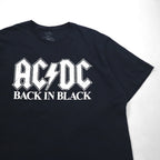 AC/DC ロック バンド Tシャツ 2XL ブラック コットン BACK IN BLACK