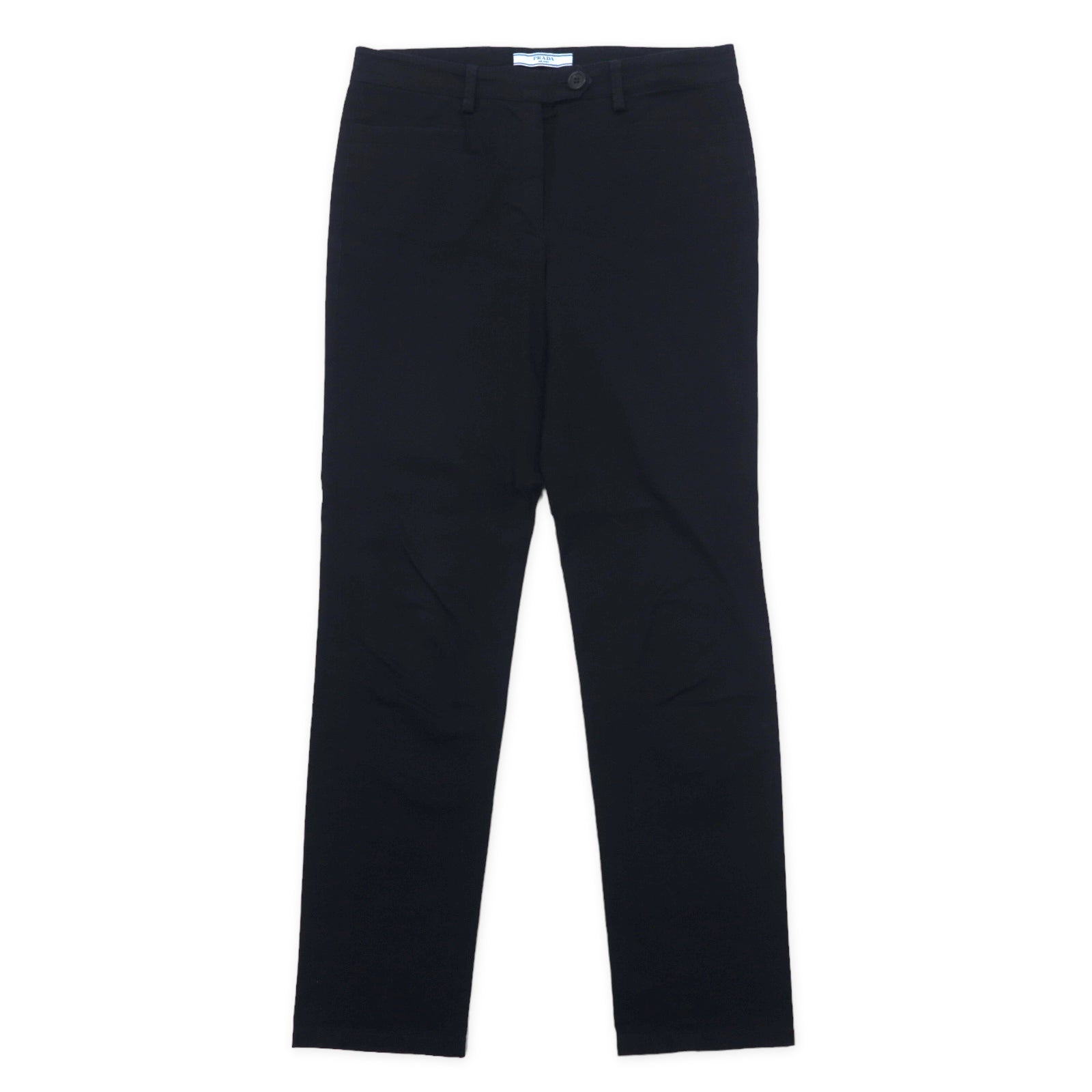 日本然リトテ-古着オンライン-PRADA スリムフィット ストレートパンツ スラックス 38 ブラック コットン ストレッチ ACS1 2013 3452 22H413 S112 1GQS ブルガリア製-PRADA Slim fit straight PANTS SLACKS 38 Black Cotton Stretch ACS1 2013 3452 22H413 S112 1GQS Bulgaria Made