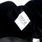BURBERRY Velor 3B Tailored Jacket 165 Black Striped Cotton Made in Japan