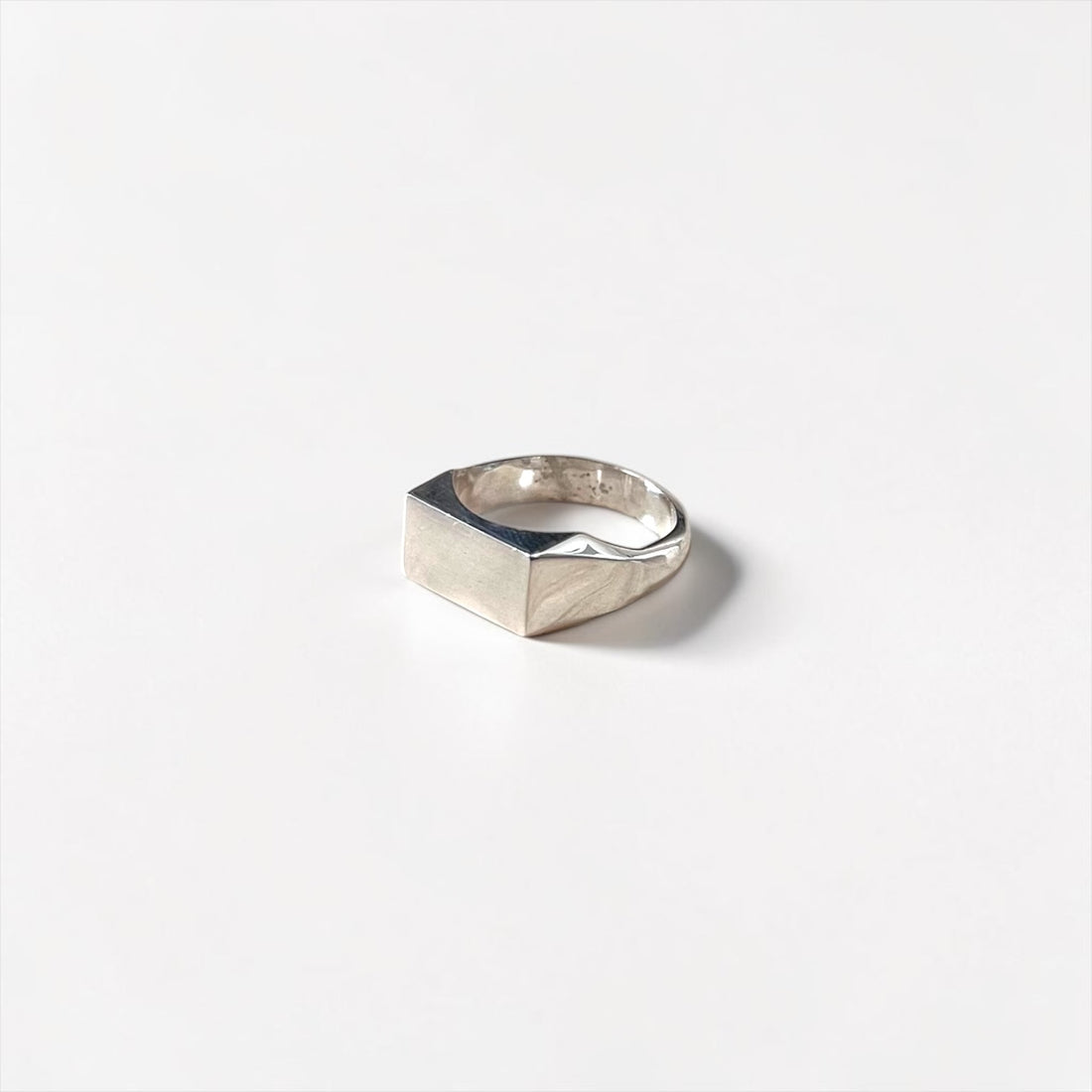 Silver Rectangular Signet Ring シグネット リング 指輪 19号 シルバー スクエア 印台