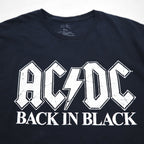 AC/DC ロック バンド Tシャツ 2XL ブラック コットン BACK IN BLACK