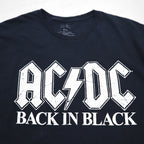 AC/DC ロック バンド Tシャツ 2XL ブラック コットン BACK IN BLACK