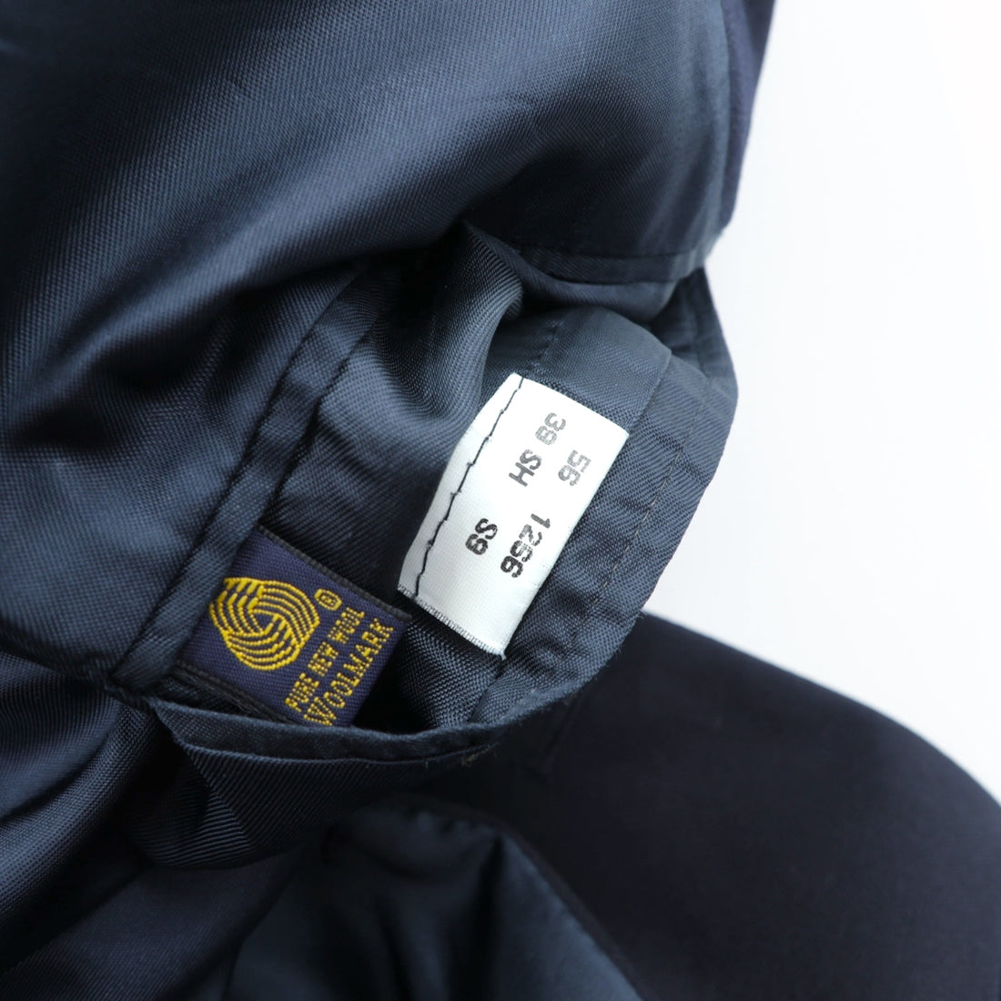 Brooks Brothers 80s Made in USA Double-Breasted Tailored Jacket, Size M, Navy, Gabardine Wool, Gold Buttons