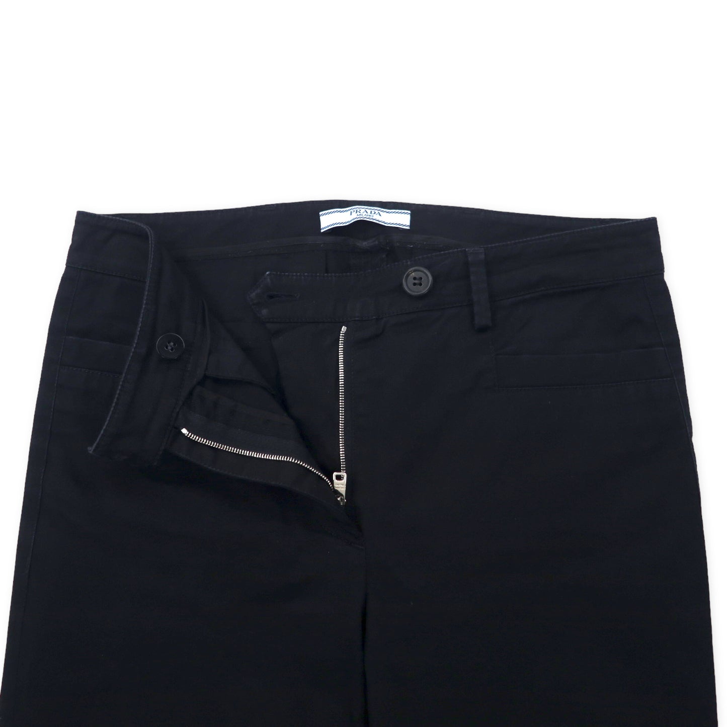 PRADA スリムフィット ストレートパンツ スラックス 38 ブラック コットン ストレッチ ACS1 2013 3452 22H413 S112 1GQS ブルガリア製