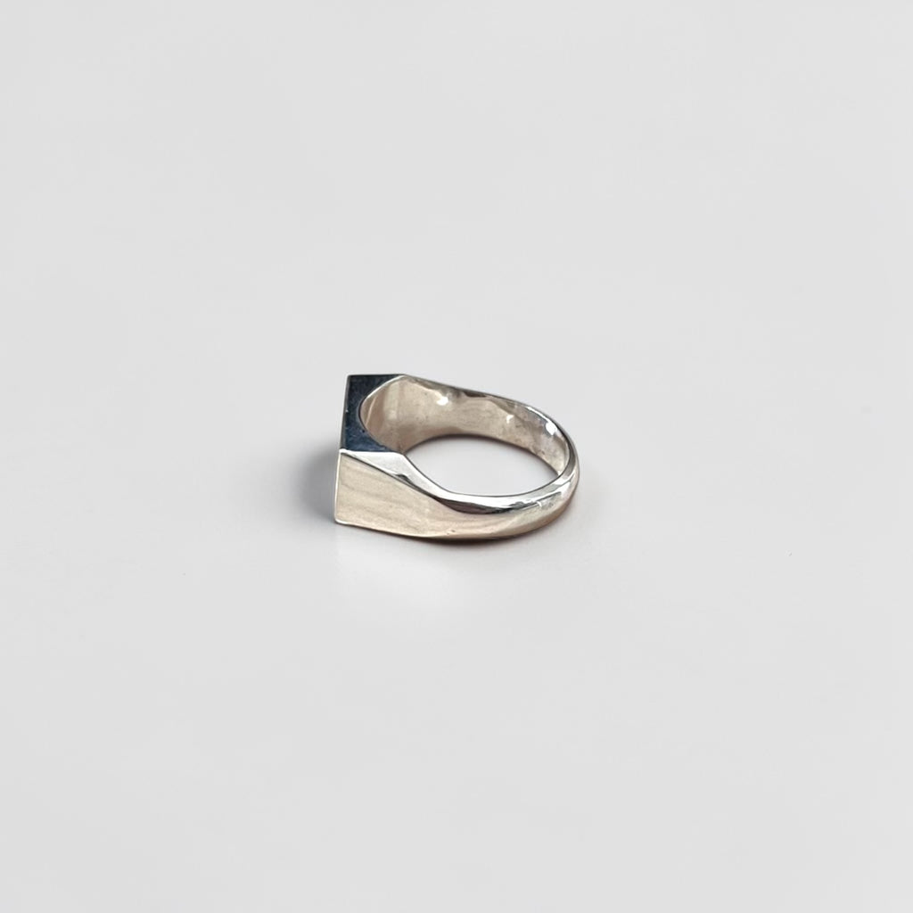 Silver Rectangular Signet Ring シグネット リング 指輪 19号 シルバー スクエア 印台