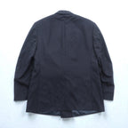 Brooks Brothers 80s Made in USA Double-Breasted Tailored Jacket, Size M, Navy, Gabardine Wool, Gold Buttons