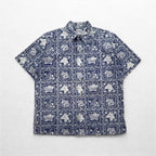 reyn spooner 90年代 ハワイ製 ビキニタグ ハワイアン アロハシャツ L ネイビー 総柄