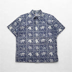 reyn spooner 90年代 ハワイ製 ビキニタグ ハワイアン アロハシャツ L ネイビー 総柄