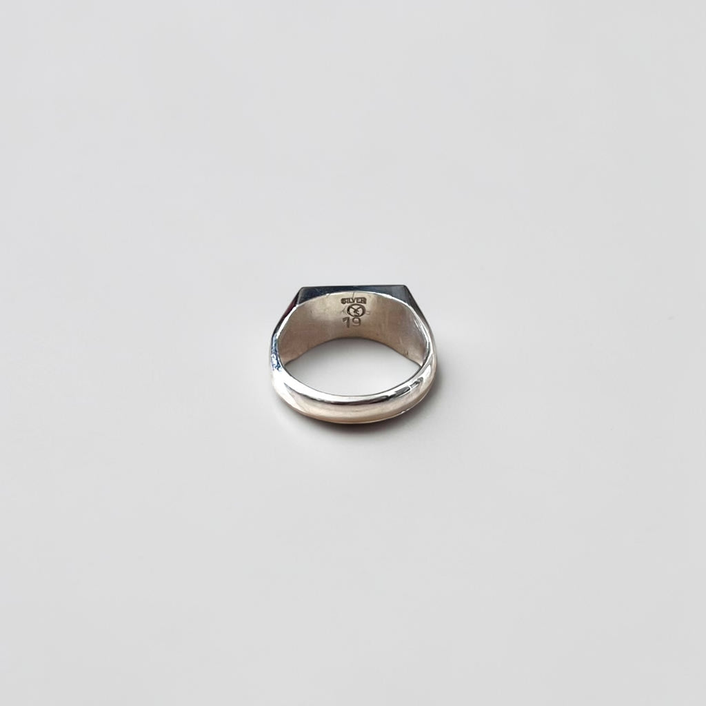 Silver Rectangular Signet Ring シグネット リング 指輪 19号 シルバー スクエア 印台