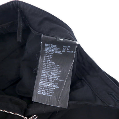 PRADA スリムフィット ストレートパンツ スラックス 38 ブラック コットン ストレッチ ACS1 2013 3452 22H413 S112 1GQS ブルガリア製