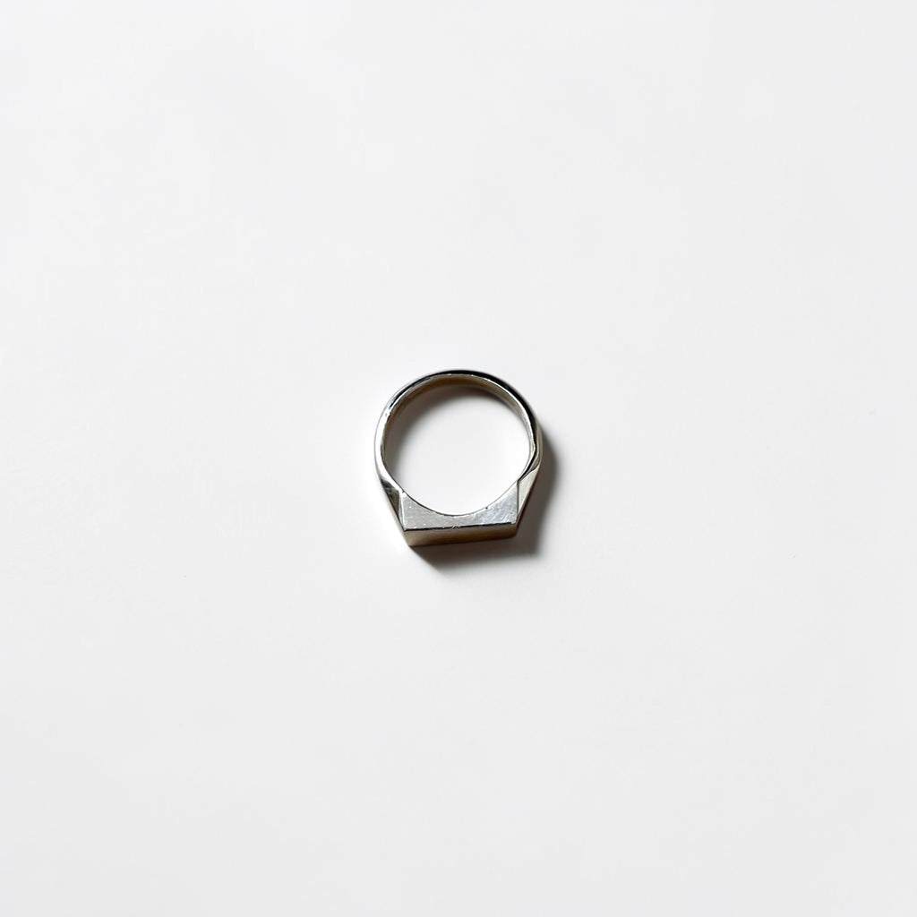 Silver Rectangular Signet Ring シグネット リング 指輪 19号 シルバー スクエア 印台