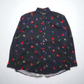 CHAPS RALPH LAUREN 90s Button-Down Shirt, Size L, Green Check, All-Over Print, Pennant Flag