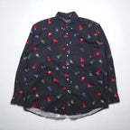 CHAPS RALPH LAUREN 90s Button-Down Shirt, Size L, Green Check, All-Over Print, Pennant Flag