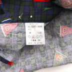 CHAPS RALPH LAUREN 90s Button-Down Shirt, Size L, Green Check, All-Over Print, Pennant Flag