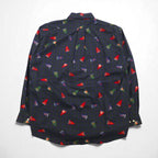 CHAPS RALPH LAUREN 90s Button-Down Shirt, Size L, Green Check, All-Over Print, Pennant Flag