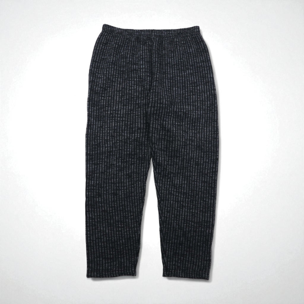 90s France Vintage Easy Wide Pants, Made in France, Wide Easy Pants, Size L, Striped, Stretch, Tapered