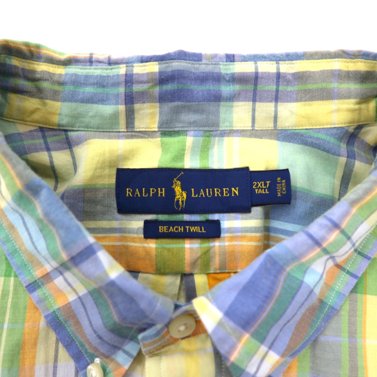 Ralph Lauren Beach Twill Short Sleeve Button-down Shirts 2XLT TALL