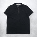 A|X ARMANI EXCHANGE ハーフジップ ポロシャツ XL ブラック コットン