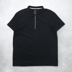 A|X ARMANI EXCHANGE ハーフジップ ポロシャツ XL ブラック コットン
