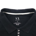 A|X ARMANI EXCHANGE ハーフジップ ポロシャツ XL ブラック コットン