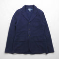 Polo Ralph Lauren 90s 3B Tailored Jacket Blazer, Size L, Navy Cotton with Pony Embroidery