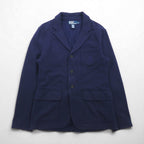 Polo Ralph Lauren 90s 3B Tailored Jacket Blazer, Size L, Navy Cotton with Pony Embroidery