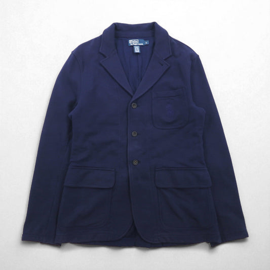 Polo Ralph Lauren 90年代 3B テーラードジャケット ブレザー L ネイビー コットン ポニー刺繍