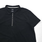 A|X ARMANI EXCHANGE ハーフジップ ポロシャツ XL ブラック コットン