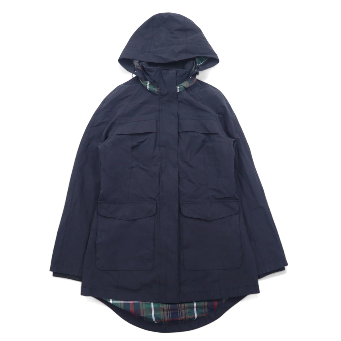 日本然リトテ-古着オンライン-PENDLETON マウンテンパーカー S ブラック ポリエステル ダブルジップ 裏地チェック フード収納式-PENDLETON Mountain Hoodie S Black Polyester Double Zip Lining Checked Hoodie Retractable