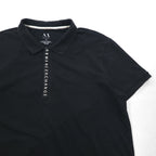 A|X ARMANI EXCHANGE ハーフジップ ポロシャツ XL ブラック コットン