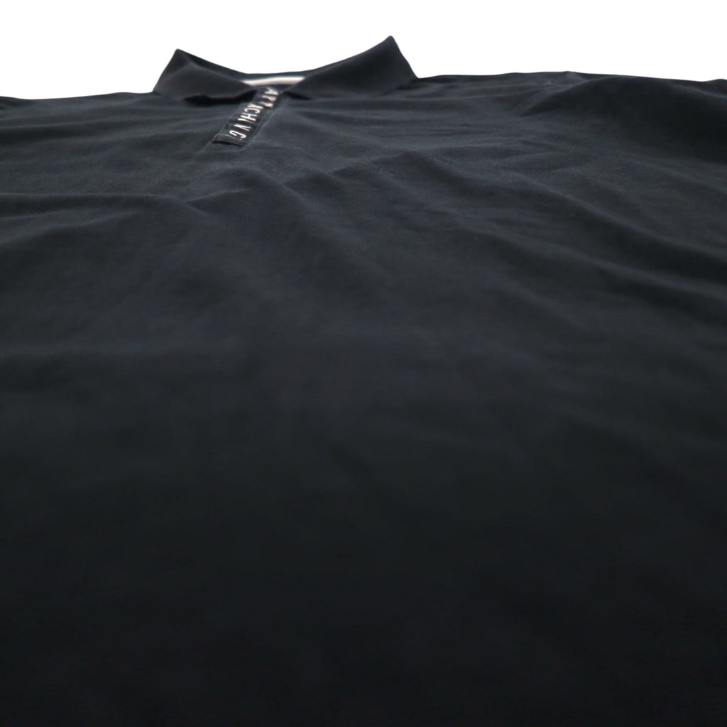 A|X ARMANI EXCHANGE ハーフジップ ポロシャツ XL ブラック コットン
