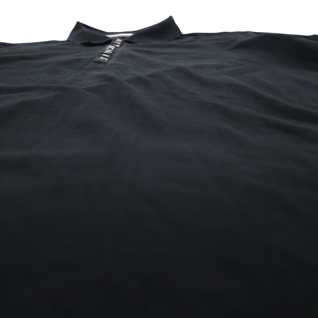 A|X ARMANI EXCHANGE ハーフジップ ポロシャツ XL ブラック コットン