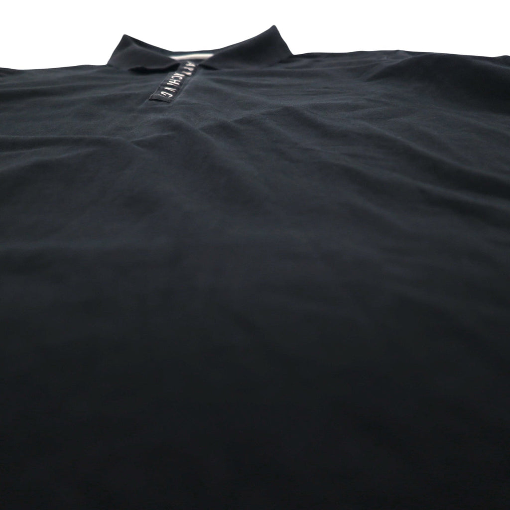 A|X ARMANI EXCHANGE ハーフジップ ポロシャツ XL ブラック コットン