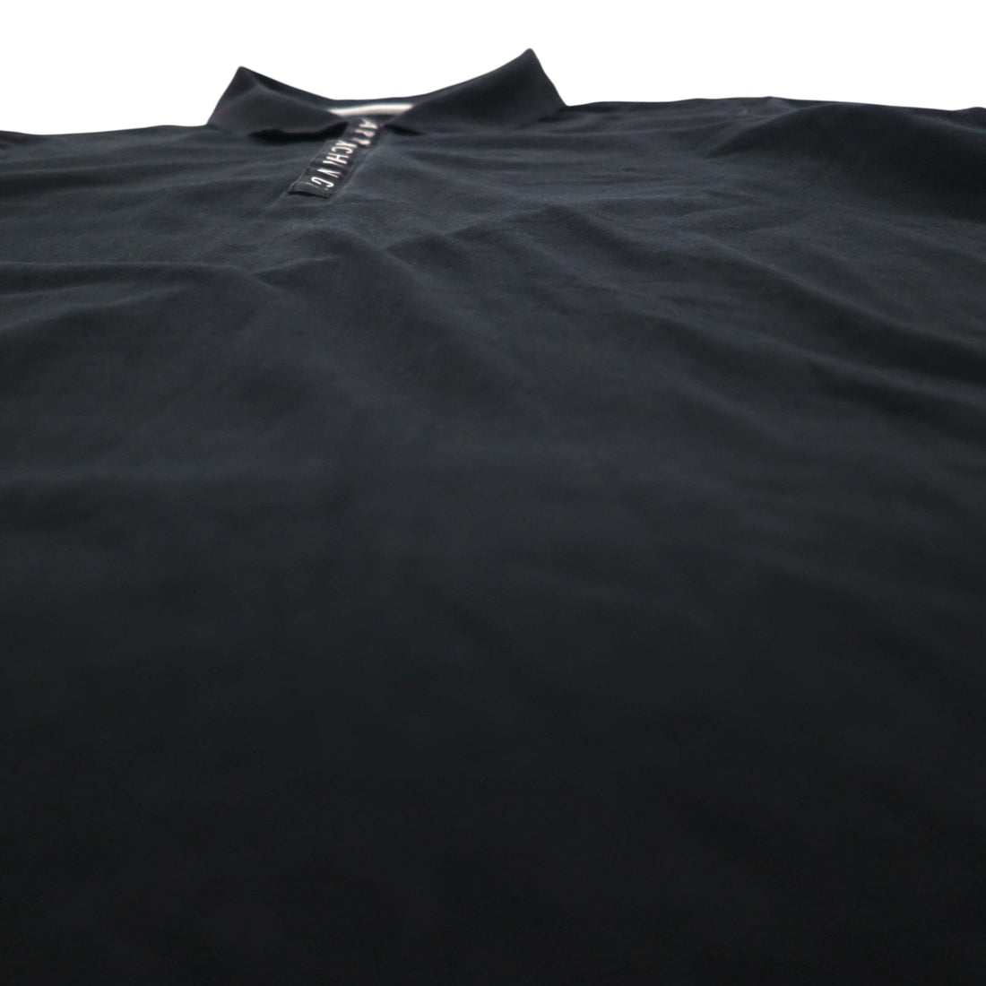 A|X ARMANI EXCHANGE ハーフジップ ポロシャツ XL ブラック コットン