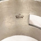 GUCCI イタリア製 ヴィンテージ ワイド シルバーリング 指輪 19号 Silver 925 Gモチーフ