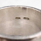 GUCCI イタリア製 ヴィンテージ ワイド シルバーリング 指輪 19号 Silver 925 Gモチーフ