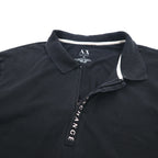 A|X ARMANI EXCHANGE ハーフジップ ポロシャツ XL ブラック コットン