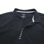 A|X ARMANI EXCHANGE ハーフジップ ポロシャツ XL ブラック コットン