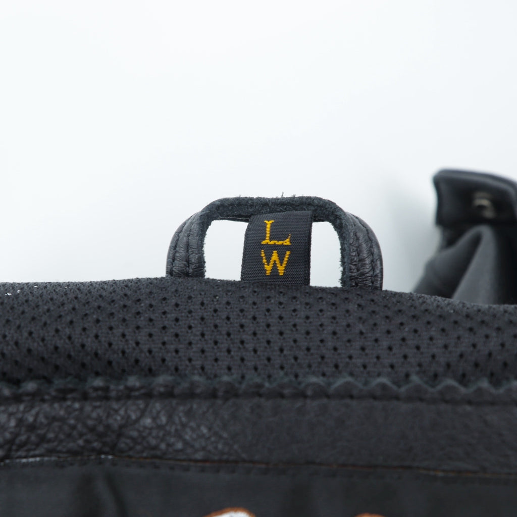 HARLEY DAVIDSON パンチングレザー レーシングジャケット L シングルライダース ダブルジップ 白ライン