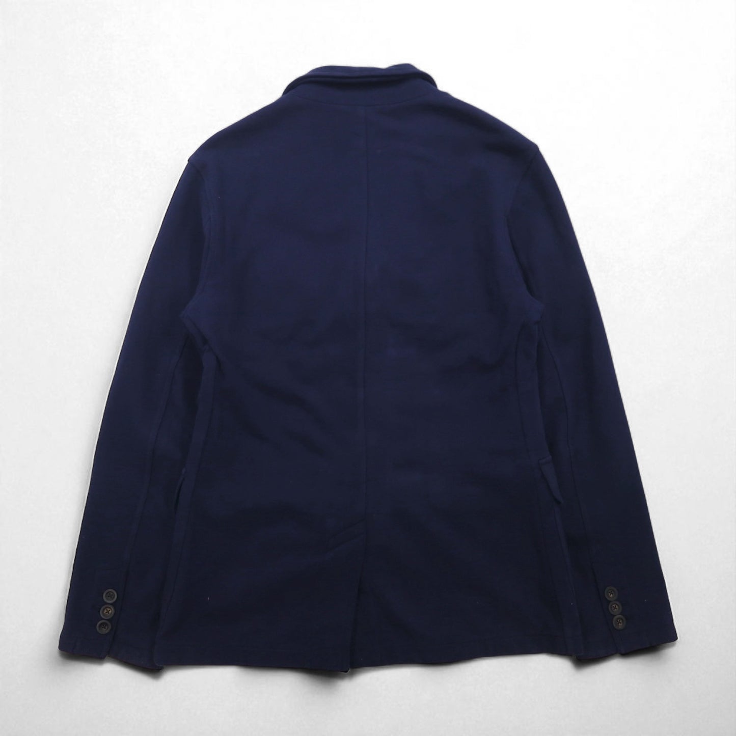 Polo Ralph Lauren 90s 3B Tailored Jacket Blazer, Size L, Navy Cotton with Pony Embroidery